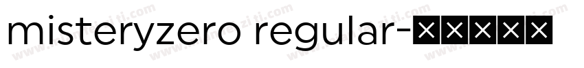 misteryzero regular字体转换